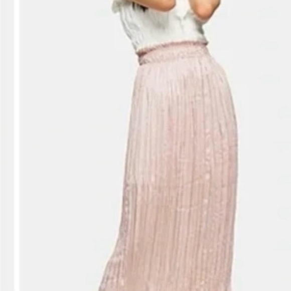 Topshop Dresses & Skirts - Topshop Light Pink Pleated Maxi Skirt